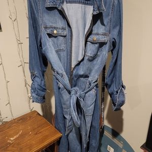 jeans dress with belt